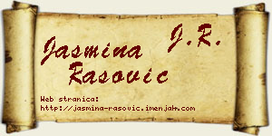 Jasmina Rašović vizit kartica